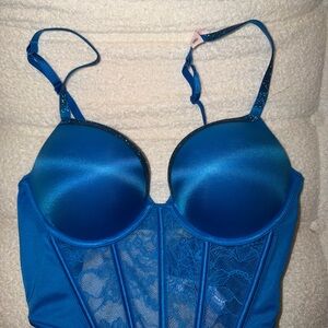 Victoria's Secret Vibrant Blue Lace Bustier